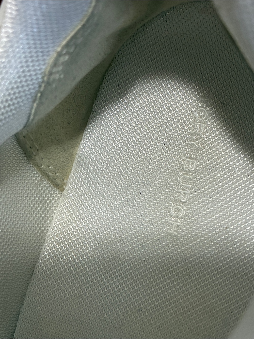 Tory Burch Good Luck Trainer Sneaker White New Ivory Gray Suede Logo 8.5 Authent - Picture 15 of 17